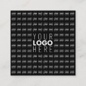 Carte De Visite Carré Logo ou image Carrelé Motif Grand Centre Logo (Devant)