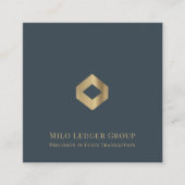 Carte De Visite Carré Logo personnalisé de conseil en comptabilité de lu (Devant)