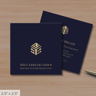 Carte De Visite Carré Logo personnalisé de consultation fiscale de compt