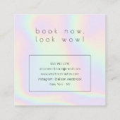 Carte De Visite Carré Logo personnalisé des extensions pour les cils arc (Dos)