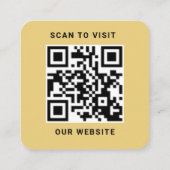 Carte De Visite Carré Logo personnalisé et code QR (Dos)