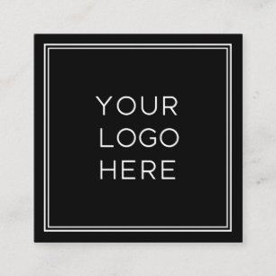 Carte De Visite Carré Logo personnalisé professionnel Simple et minimal