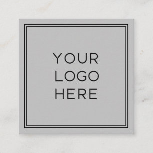 Carte De Visite Carré Logo personnalisé professionnel Simple et minimal