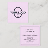 Carte De Visite Carré Logo professionnel (Devant / Derrière)