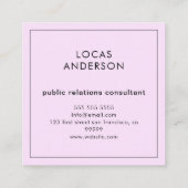 Carte De Visite Carré Logo professionnel (Dos)