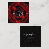 Carte De Visite Carré Logo professionnel de la Parties scintillant Logo  (Devant / Derrière)