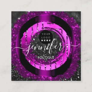 Carte De Visite Carré Logo professionnel de la Parties scintillant Logo
