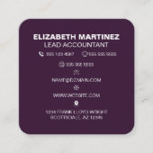 Carte De Visite Carré Logo professionnel du code QR avant et arrière (Devant)