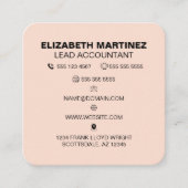 Carte De Visite Carré Logo professionnel du code QR avant et arrière (Devant)