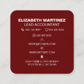 Carte De Visite Carré Logo professionnel du code QR avant et arrière (Devant)