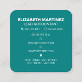 Carte De Visite Carré Logo professionnel du code QR avant et arrière (Devant)