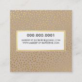 Carte De Visite Carré LOGO PROFESSIONNEL EMBLEM kraft moderne faux or (Dos)