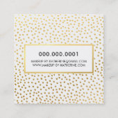 Carte De Visite Carré LOGO PROFESSIONNEL EMBLEM moderne blanc faux or (Dos)