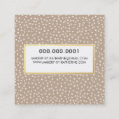 Carte De Visite Carré LOGO PROFESSIONNEL EMBLEM moderne kraft or blanc (Dos)