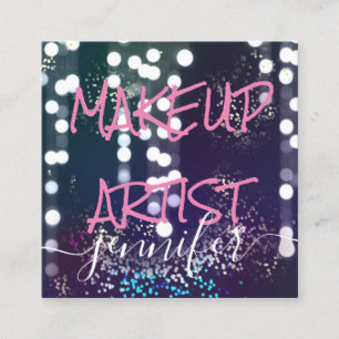 Carte De Visite Carré Logo professionnel Nails Beauty Hair Film Maker