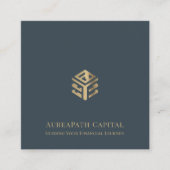 Carte De Visite Carré Logo professionnel simple (Devant)