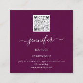 Carte De Visite Carré Logo QR (Dos)