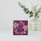 Carte De Visite Carré Logo QR (Debout devant)