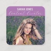 Carte De Visite Carré Logo QR Code Influencer Médias sociaux (Devant)