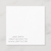 Carte De Visite Carré logo rouge et blanc cerise industrie créative mode (Dos)