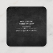 Carte De Visite Carré Logo rustique fait maison sur mesure tableau noir  (Dos)