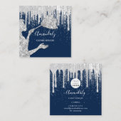 Carte De Visite Carré Logo Services de nettoyage des maisons domestiques (Devant / Derrière)