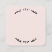 Carte De Visite Carré Logo simple et texte QR Code bleu rose (Devant)