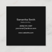 Carte De Visite Carré Logo stylo Écrivain freelance et Écrivain de calli (Dos)