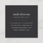 Carte De Visite Carré Logo Watercolor Mountain (Dos)