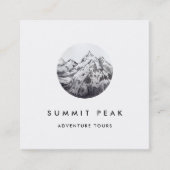 Carte De Visite Carré Logo Watercolor Mountain (Devant)