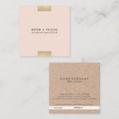 Carte De Visite Carré L'or chic moderne élégant de KraftPrinted (Devant / Derrière)