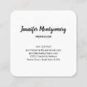 Carte De Visite Carré Lot de fraises rouges juteuses (Dos)