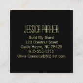 Carte de visite Carré Lotus Black and Gold (Dos)