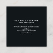 Carte De Visite Carré Lotus Fleur Logo Yoga (Dos)