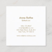 Carte De Visite Carré Lotus Flower Beauty Spa (Dos)