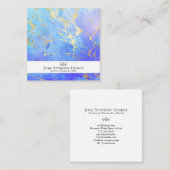 Carte De Visite Carré *~* Lotus Gold Pastel Nebula Galaxy Universe AP3 (Devant / Derrière)