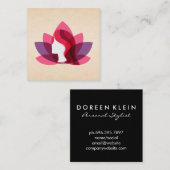Carte De Visite Carré Lotus Woman (Devant / Derrière)