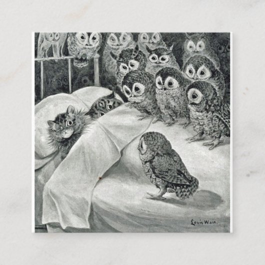 Carte De Visite Carré Louis Wain Cat Nightmare (Devant)