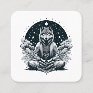 Carte De Visite Carré Loup conscient