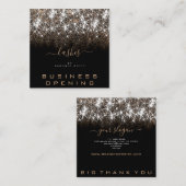 Carte De Visite Carré L'ouverture d'une entreprise a des répercussions s (Devant / Derrière)