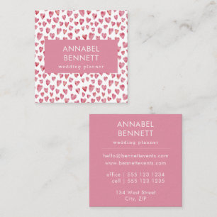 Carte De Visite Carré Love Heart Wedding planner