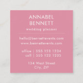 Carte De Visite Carré Love Heart Wedding planner (Dos)