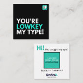 Carte De Visite Carré Lowkey My Type (Devant / Derrière)