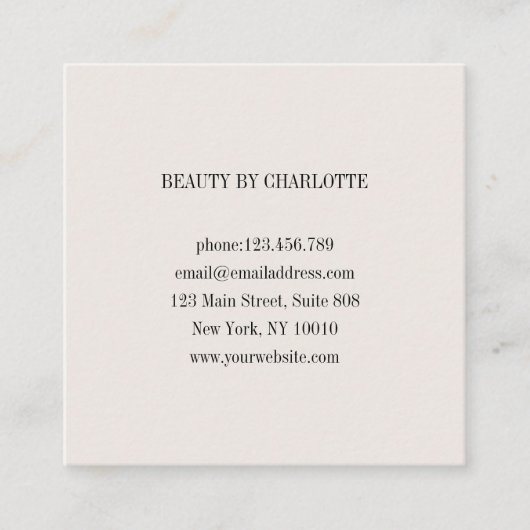 Carte De Visite Carré Loyauté 10 clous Lashes (Devant)