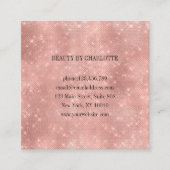 Carte De Visite Carré Loyauté 10 clous Lashes Parties scintillant (Devant)