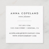 Carte De Visite Carré Lumières dorées (Dos)