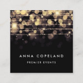 Carte De Visite Carré Lumières dorées (Devant)