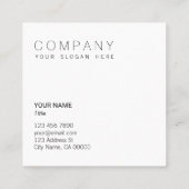 Carte de visite carré lumineux géométrique de (Dos)