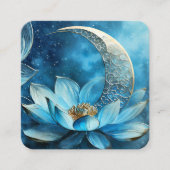 Carte De Visite Carré Lune céleste et fleur de lotus (Devant)