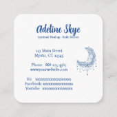 Carte De Visite Carré Lune céleste et fleur de lotus (Dos)